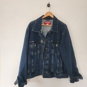Mens Wrangler Hero Denim Jacket Size 2X